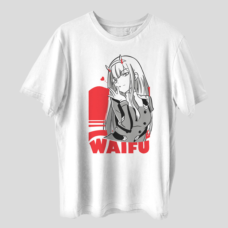 تی شرت آستین کوتاه مردانه مدل انیمه ای waifu کد anm212
